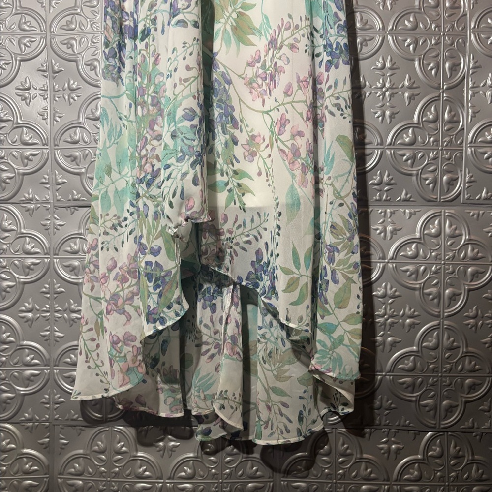 Vintage Leslie Fay maxi dress gown pastel vacation summer wedding party elegant - Picture 4 of 11